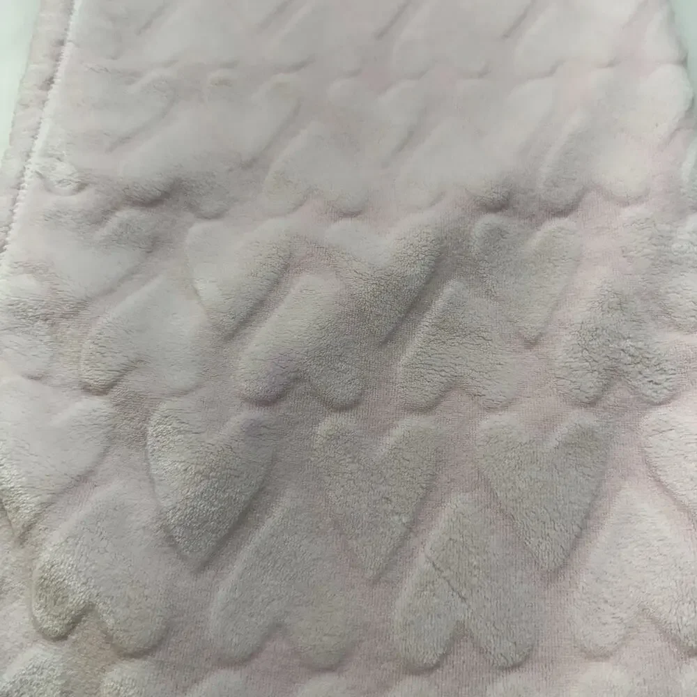 Cloud Island Baby Blanket Security Lovey Pink Hearts 27x39 embossed